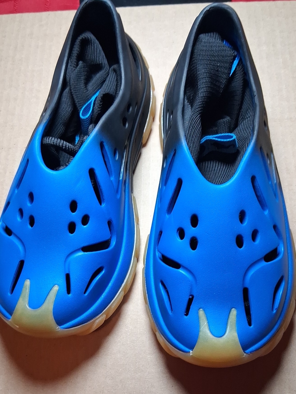 Mens Blue Foam Slip-On Water Shoes
